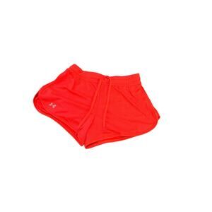 Under Armour Women's XS Fly By Mesh Running Shorts Neon Orange HeatGear